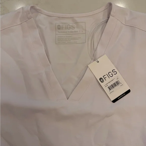 FIGS Scrub Set Womens Large White Technical Collection Medical Scrubs New W/tag - Picture 5 of 6
